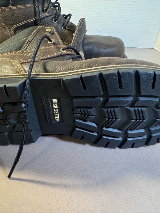 Irish Setter Dark Brown Leather Work Boots with Black Laces main image 5